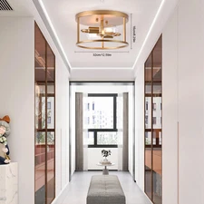 Ceiling Lights Fixture, 2-Light Farmhouse Flush Mount Ceiling Light 110-120V