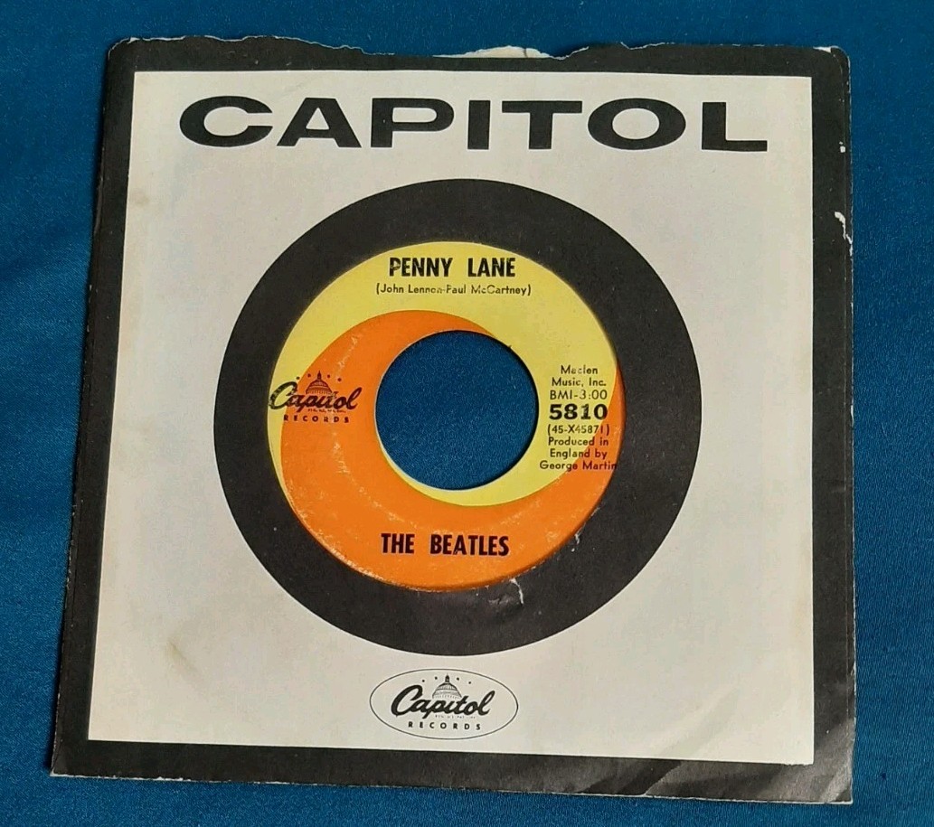 The Beatles 45 Strawberry Fields Forever / Penny Lane Capitol 5810