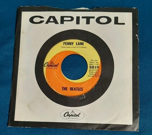 The Beatles 45 Strawberry Fields Forever / Penny Lane Capitol 5810 vg