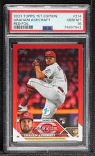 2023 Topps Series 1 1st Edition Red Foil 2/50 Graham Ashcraft PSA 10 GEM MT 14dq