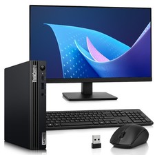 Lenovo m75q Gen 2 Tiny PC AMD 5350GE 16GB 256GB SSD 24" LED WiFi WirelessK M W11