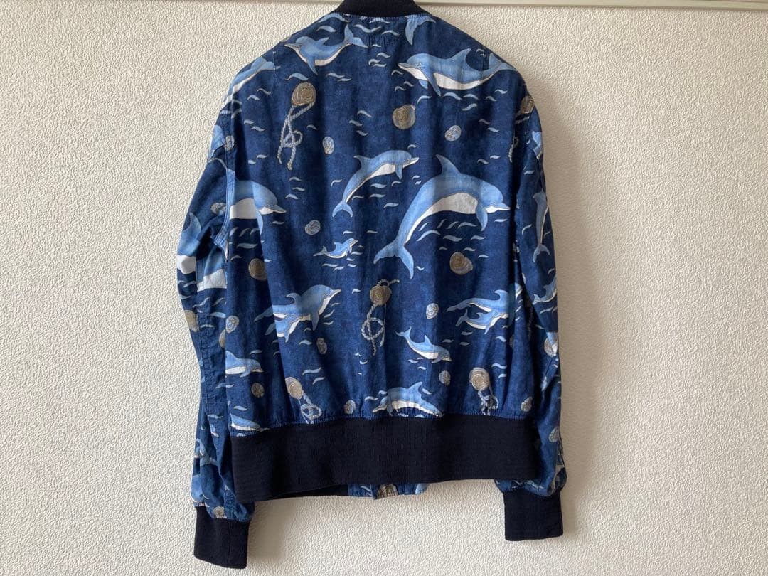 Engineered Garments Aviator Jacket Dolphin Print … - image 4