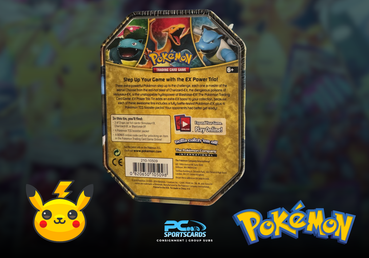 2015 Pokémon TCG Blastoise EX Hoenn Power Tin Factory Sealed RY3