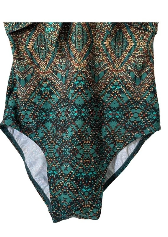 Miraclesuit Pin-up Sz 10 One Piece Swimsuit Underwire Slimming Nile Blue NWOT - Image 4 of 4