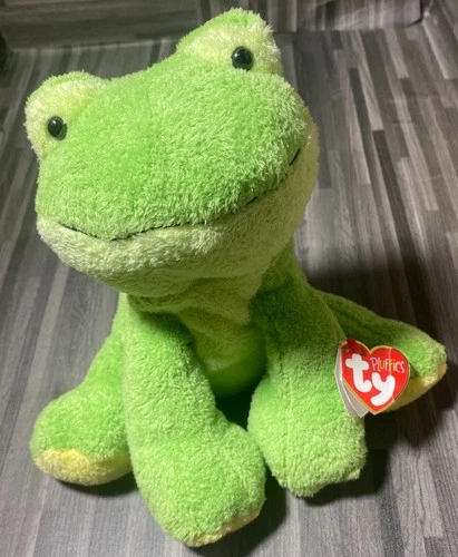TY Pluffies “Leapers” Frog Plush 2006 Soft Toy – Retired Vintage Rare