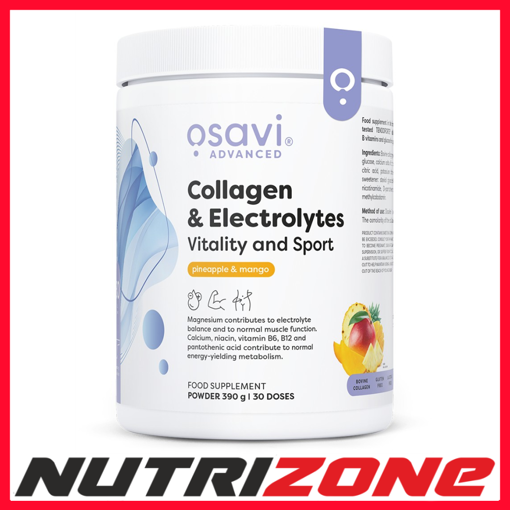 Osavi Collagen Electrolytes Vitality and Sport, Pineapple & Mango - 390 grams