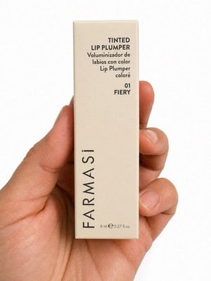 Farmasi Tinted Lip Plumper 01 Fiery Volumizing Lip Gloss 8ml New Sealed