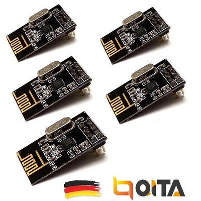 5x NRF24L01+ PLUS - 2.4GHz Funkmodul Raspberry Pi Arduino Modul Antenne