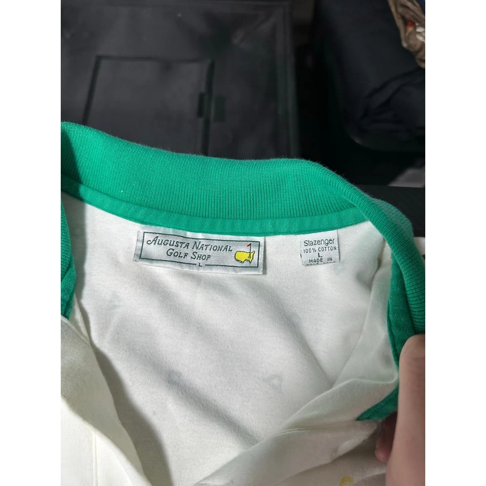 Vintage Slazenger Masters Golf Polo Geometric Print Size Large Cotton - Изображение 3 из 4