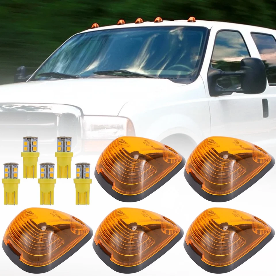 Kit de 5 luces LED ámbar para techo de cabina para Ford F250 F350 F450 Super Duty 99-16 Foto 2 de 4