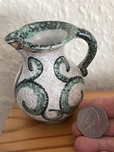 Ruscha Handgemalt German Pottery small Jug Vase Vintage - Picture 9 of 10