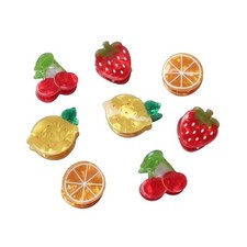 8PK Mini Fruit Hair Claw Clips for Girls Cute Cherry Lemon Strawberry Orange