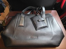 STEVE MADDEN BGRAMER Black SATCHEL/Crossbody 3 compartments inside w Card Case