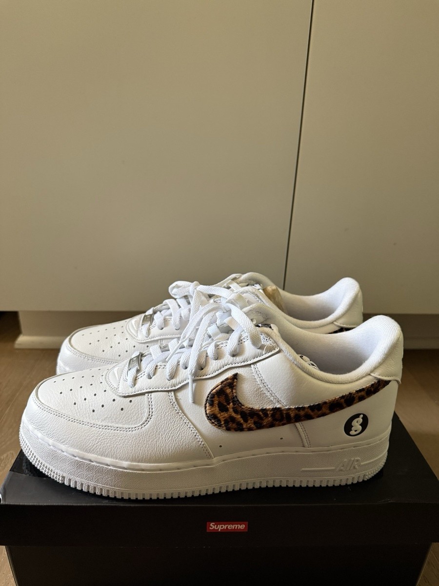 Nike Supreme x GOODENOUGH x Air Force 1 Low White Cheetah Print