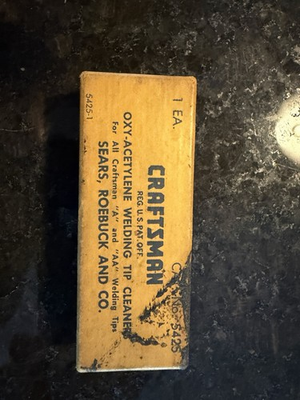 #ad VINTAGE CRAFTSMAN OXY ACEYLENE WELDING TIP CLEANERS For A And AA. NOS NEVER USED $23.99
