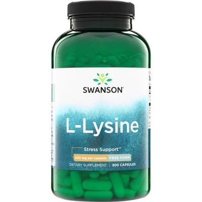 Swanson Free-Form L-Lysine 500 mg 300 Capsules