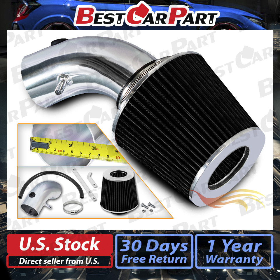 BCP BLACK 11-13 Chrysler 200 2.4L L4 Short Ram Racing Intake Kit+ Filter