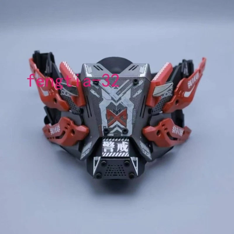 Cyberpunk Half Face Commander Tactical Functional Wind Cosplay Luminous Mask 1PC - Image 2 of 4