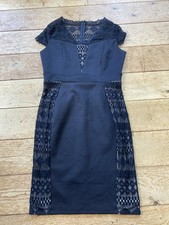 Vintage 90s Enfocus Studio Black Bodycon Dress Size 10