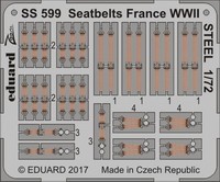 Eduard Accessories Ss599 - 1:72 Seatbelts France Wwii Steel - ÄTzsatz - Neu