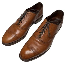 Allen Edmonds Fifth Avenue Mens Walnut Leather Cap Toe Oxford Dress Shoes 10.5 D