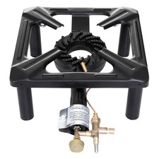 Paella World Hockerkocher groß ca. 40 x 40 x 14-18 cm mit Zündsicherung Gaskoche