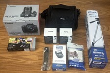 Canon EOS 2000D / Rebel T7 EF-S 18-55mm III Lens Kit + Filters, Lens, Bag & More