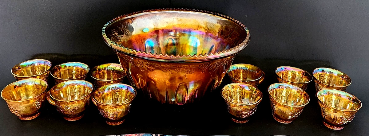 Carnival Glass Punch Bowl for sale | eBay