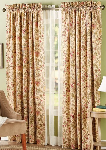 Tende The Vermont County Store antico marrone chiaro Hatfield 84” maniero inglese floreale - Foto 2 di 5