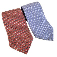 Lot of 2 Silk Vineyard Vines Ties Martha s Vineyard Shep Ian Sailboat Dolphins