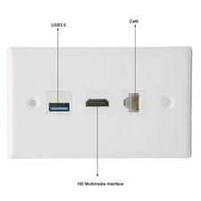 HD Multimedia Interface Wall Plate Solder Free CAT6 USB3.0 HD Multimedia Int Hot