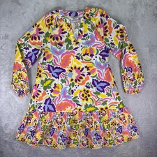 FatFace Women's Tunic Dress Size 6R NWT Multicolor Floral Tiered Long Sleeve