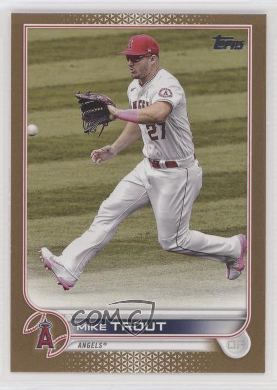 2022 Topps Series 1 Gold /2022 Mike Trout #27 09t6