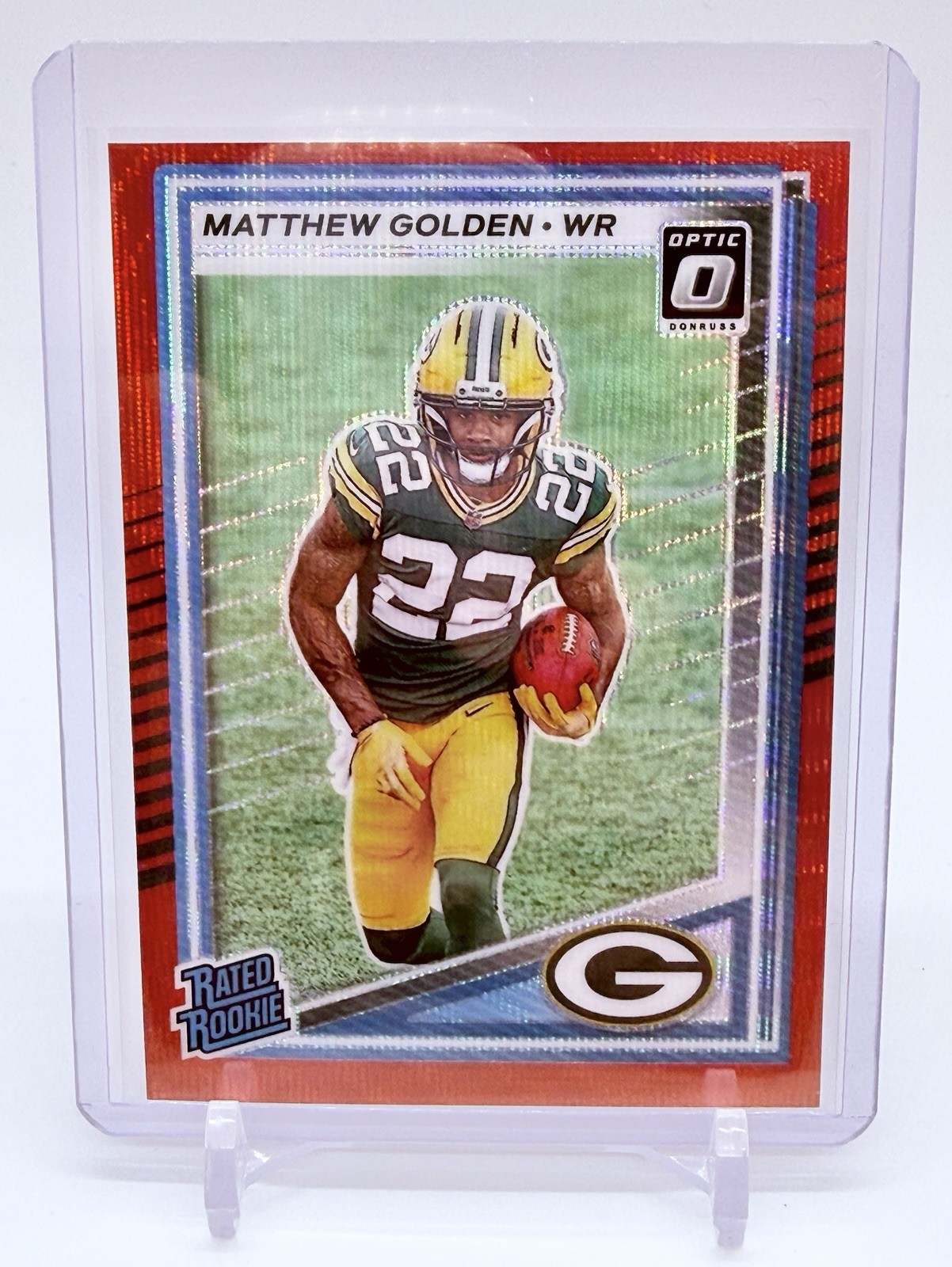2025 Panini Donruss Matthew Golden #311 Optic Preview Red Wave Rated Rookie RC