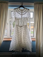 1950s/60s Vintage White Wedding Prom Dress, Size Small 10