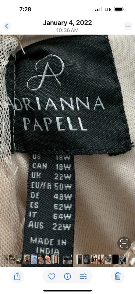 ✨ Adrianna Papell Beaded Gown – Style AP1E207607 – Size 18 – Blush – Worn Once ✨ - Image 2 of 3