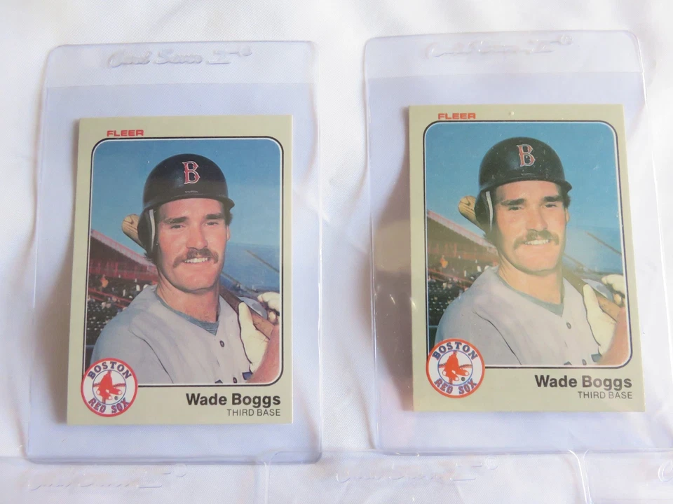 Lote de 5 tarjetas de novato Wade Boggs 1983. 3 DONRUSS #586 & 2 FLEER 179. SIN CLASIFICAR Foto 2 de 4