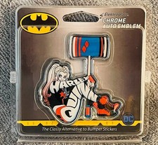 Harley Quinn-batman- Chrome 3.11 X 2.8 Dc Auto Emblem