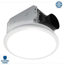 Bathroom Exhaust Fan 50 CFM 0.7 Sones LED Light 4000K Ceiling Mount Quiet