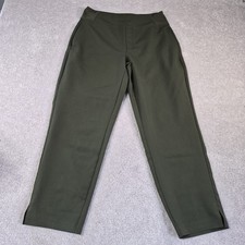Kirkland Signature Womens 4way stretch Ankle travel pants olive green size small