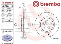 2X Bremsscheibe Brembo 09.D768.11 2 Bremsscheiben Vorderachse Vorne FüR Subaru