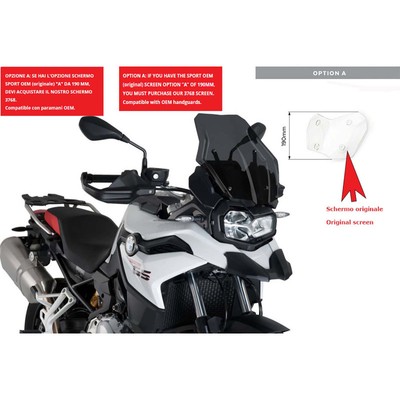 Puig Touring Windschild für BMW F850 GS 18-23 DUNKLER RAUCH - CUP. SPORT OEM
