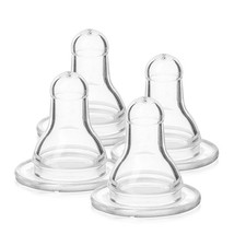 Evenflo 4 Pack Classic Silicone Nipple, Slow Flow