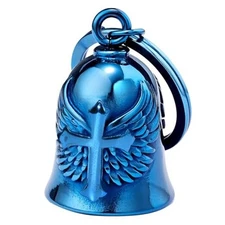 Motorcycle Cross Bell - Key Chain Biker Bells Protect the Rider - Blue