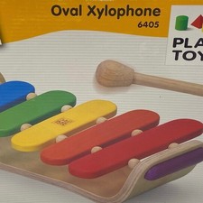 Plan Toys Wooden Oval Xylophone 6405 5 Bar Musical Instrument 19m 