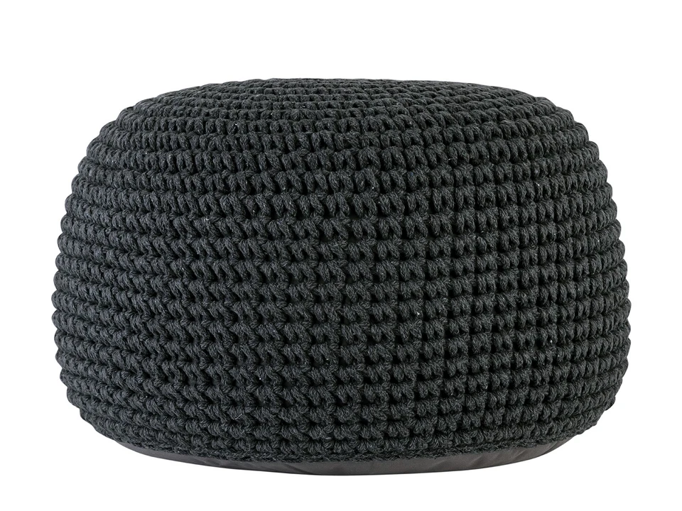 Sitzhocker Mohair Ø55 H37 grau , super nachhaltig, waschbar modern, CO2 Arm - Bild 2 von 4