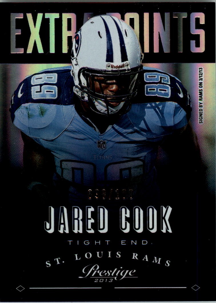 2013 Prestige Extra Points Purple #159 Jared Cook /100 - FB