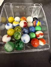 24 Vintage Marbles - a few Uranium UV Reactive, Cadmium UV Reactive LOT 22