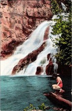 Postal Schroeder MN CARIBOU FALLS CASCADA NORTH SHORE DRIVE j/26 AW0107