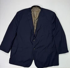 Joseph & Feiss Gold Blazer Men’s 58L Blue 100% Wool Business Casual 2-Button